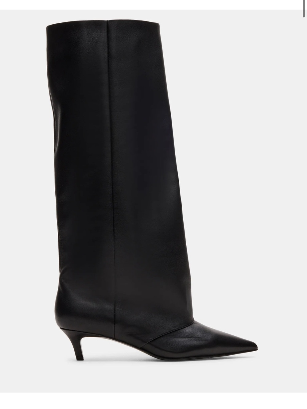 New Luca Classic Pointed-Toe Knee-High Boot - Black